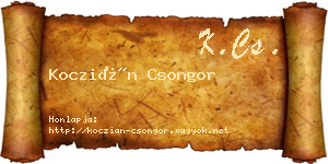 Koczián Csongor névjegykártya